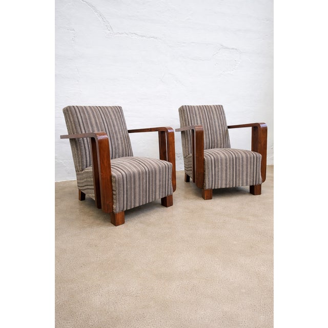 1930s Art Deco Armchairs from Ferenc Fürst, Budapest, 1934, Set of 2 For Sale - Image 5 of 7