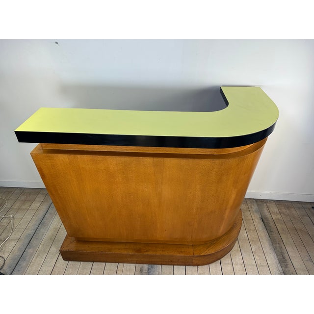 Vintage Bar in Oak Veneer with Formica Top, 1950s For Sale - Image 6 of 16