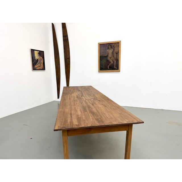 Large Table with Legs in Pine and Rubberwood, 1950s For Sale - Image 15 of 18