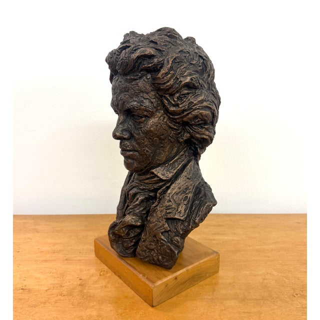 Mid 20th Century Vintage Bust of a Man Signed & Dated 1961 For Sale - Image 5 of 9