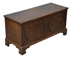 18th Century Georgian Elm Coffer or Chest with Hinged Lid, 1820s