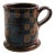 Checkered Studio Pottery Mug For Sale