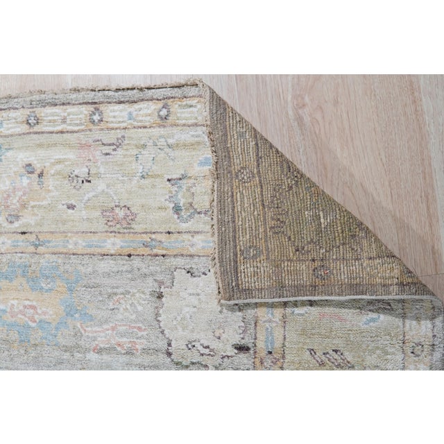 Nadia Harlow Ivory Hand-Knotted Silk Rug Carpet, Allover Floral Indian Design For Sale In New York - Image 6 of 6