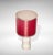 Vintage Bamboo Table Lamp in Ceramic and Brass with Red Shade, Italy, 1970s For Sale - Image 4 of 5