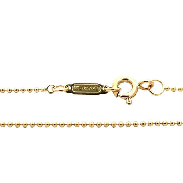 Modern Tiffany & Co. 18k Yellow Gold Ball Link Chain Necklace For Sale - Image 3 of 5