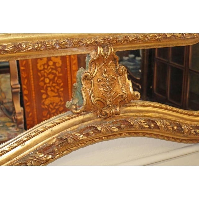 1990s Large Monumental Louis XV French Style Putti Center Beveled Wall Mirror For Sale - Image 5 of 10