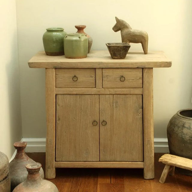 Tapered Natural Elm Buffet, 2010s For Sale - Image 11 of 12