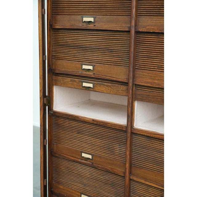 Antique Filing Cabinet or Notary Cabinet in Oak, Late 19th-Early 20th Century For Sale - Image 11 of 16