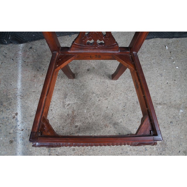 Late 20th Century English Chippendale Style Carved Mahogany Ball & Claw Dining Chairs- Set of 10 For Sale - Image 12 of 12
