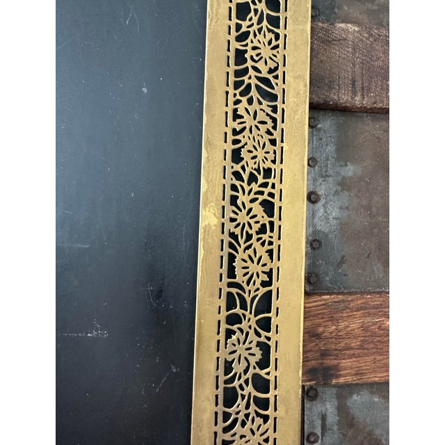 Tiffany Studios Flowers New York Bronze Ends With Leather Writing Desk 1879-1936 Mat For Sale - Image 9 of 9