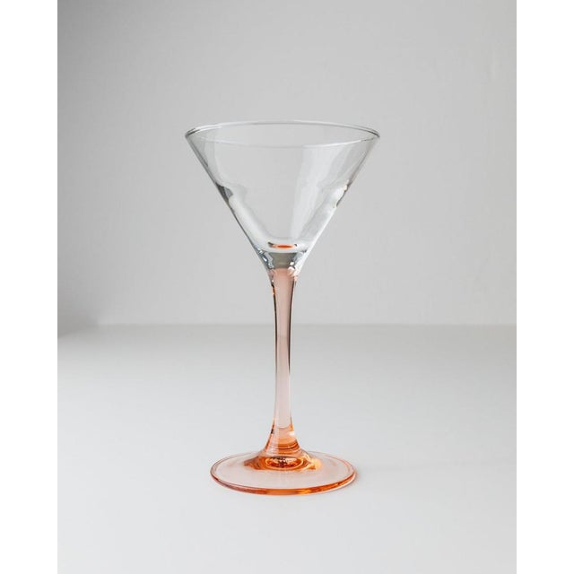 Enjoy your cocktails in style with this set of 14 vintage martini glasses from Luminarc. These elegant pink champagne...