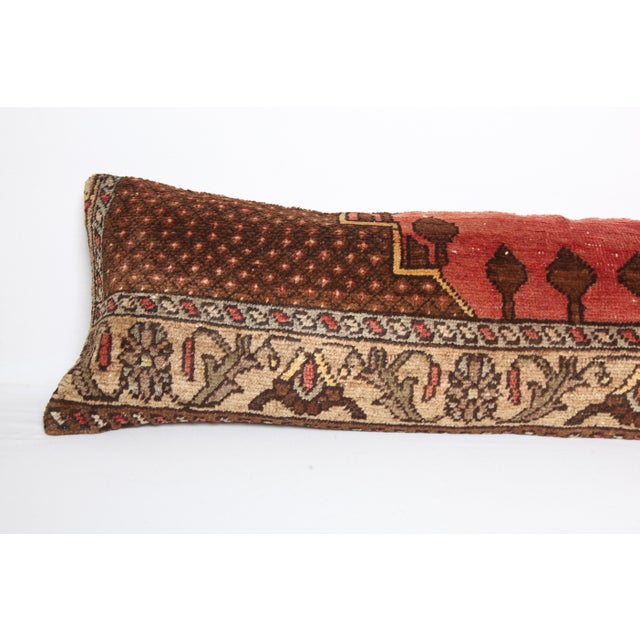 - Authentic Tribal Carpet Rug Lumbar Pillow Cover, Handmade -14'' X 47'' For Sale - Image 12 of 12