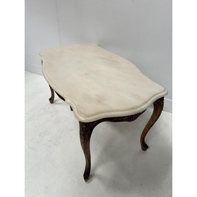 Louis XV Style Coffee Table in Patinated Beechwood For Sale - Image 6 of 9