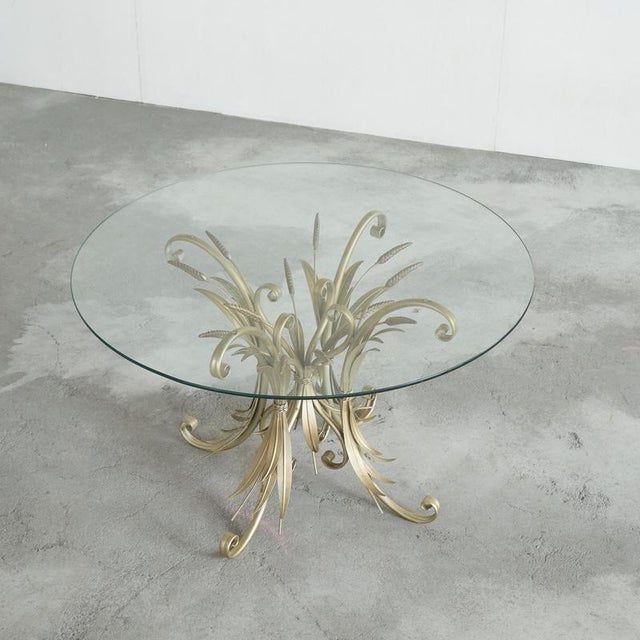 1940s Mid-Century Sheaf of Wheat Coffee with Glass Top from Coco Chanel, 1940s For Sale - Image 5 of 10