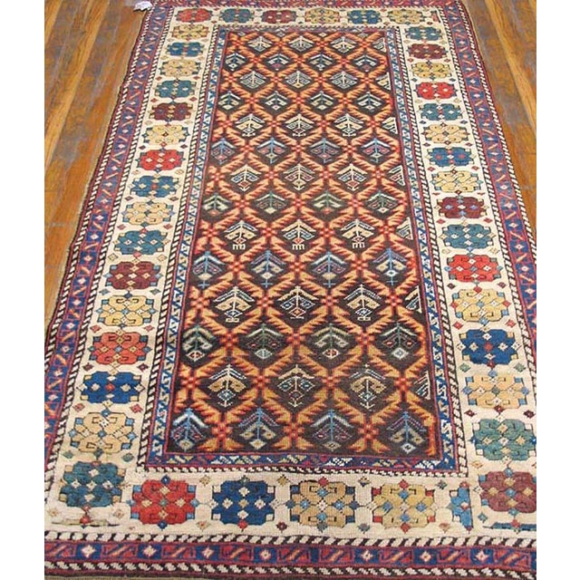 Late 19th Century Caucasian Karabagh Carpet ( 3'10" x 6'6" - 116 x 198 ) Antique Caucasian - Karabagh Small Scatter Size...