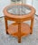 Drexel Heritage Yew Wood End Table Vintage Regency Burl Round Side Glass Top 24” For Sale - Image 9 of 13