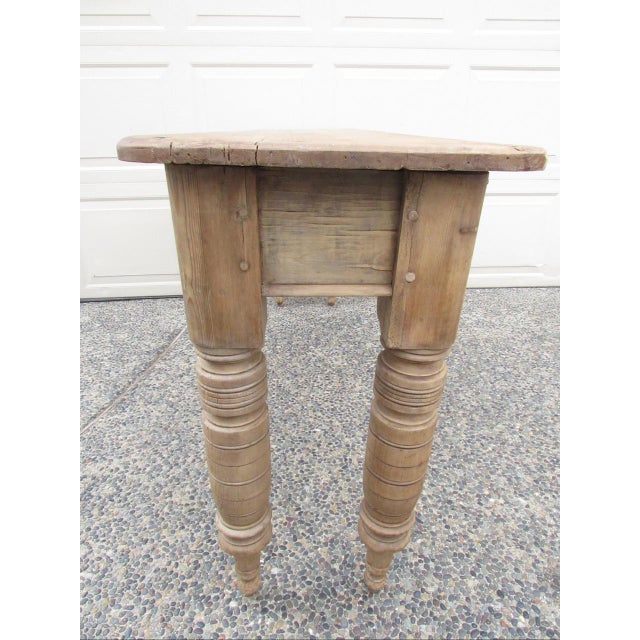 Antique English Rustic Pine Console Table For Sale - Image 10 of 18