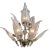 Vintage Murano 2-Tier Leaf Chandelier For Sale