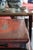 Vintage Far Eastern Furnishings Chinese Red Lacquer Court-Ladies Low Table Bench For Sale - Image 14 of 18
