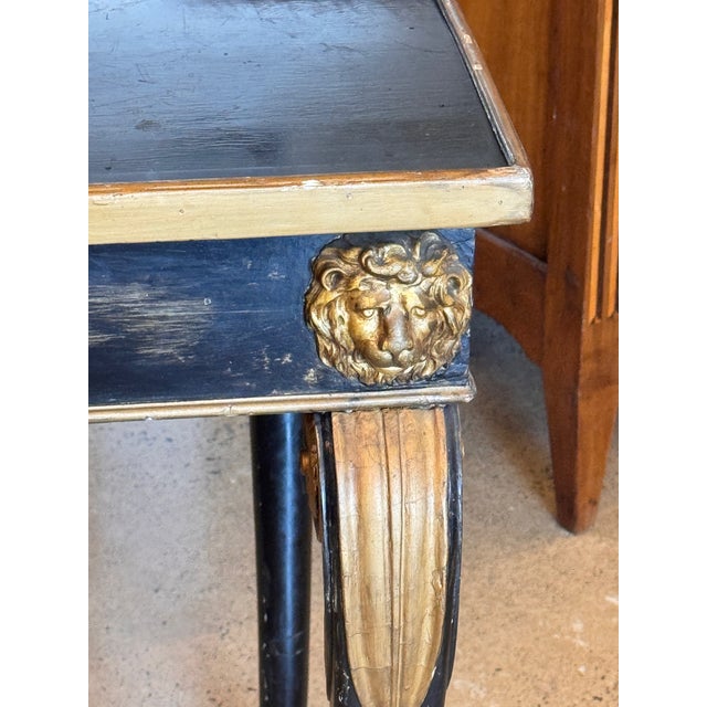 French Napoleon III Ebonized and Gilt Side Table For Sale - Image 3 of 12