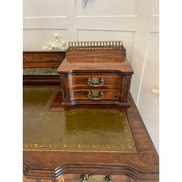 Victorian Freestanding Inlaid Writing Desk from Maple & Co., 1880s For Sale - Image 16 of 18
