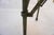 Green Antique Metal Campaign Table on Tri-Pod Base With Glass Top For Sale - Image 8 of 11
