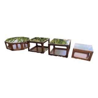 Vintage Mid-Century Modern j.b. Van Sciver Walnut Coffee & Side Table Set - 4 Pieces For Sale