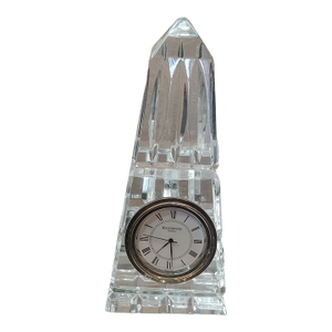 Waterford Etched Crystal Desk Clock Made in Ireland