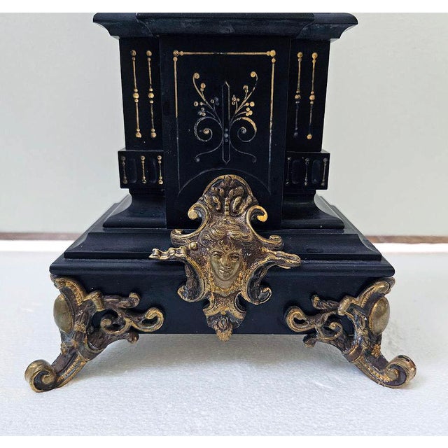 Antique Italian Neoclassical Gilt Bronze & Solid Black Marble Candelabra – Brevettato For Sale - Image 10 of 10