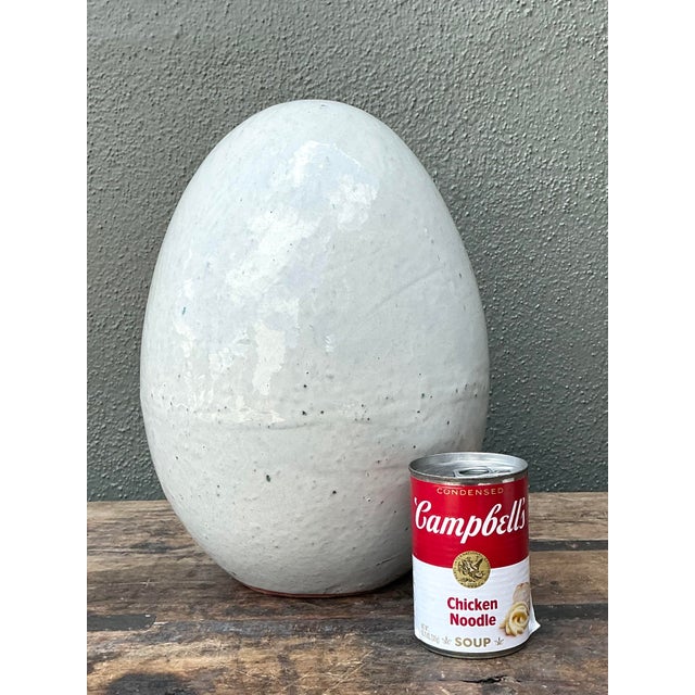 Mid 20th Century Vintage Original Studio Pottery Egg For Sale - Image 5 of 12
