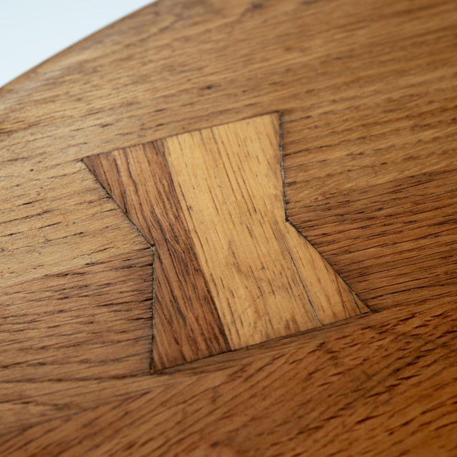 Introducing the Mid-century De Puydt Natural Oak Dining Table: A Timeless Blend of Elegance and Brutalist Charm Immerse...