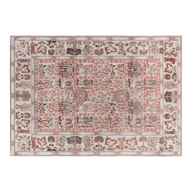 Persian Tabriz Wool Rug with Garden Panel Motif For Sale