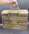 Vintage Primitive Split Bamboo Slatted Storage Chest Trunk- 13" Gathering Basket With Wrapped Wire Handles For Sale - Image 17 of 18