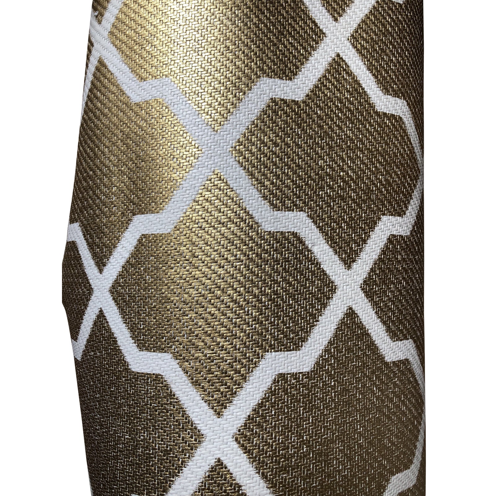 Thibaut Grasscloth Carolyn Trellis in Metallic Gold Wallpaper 1