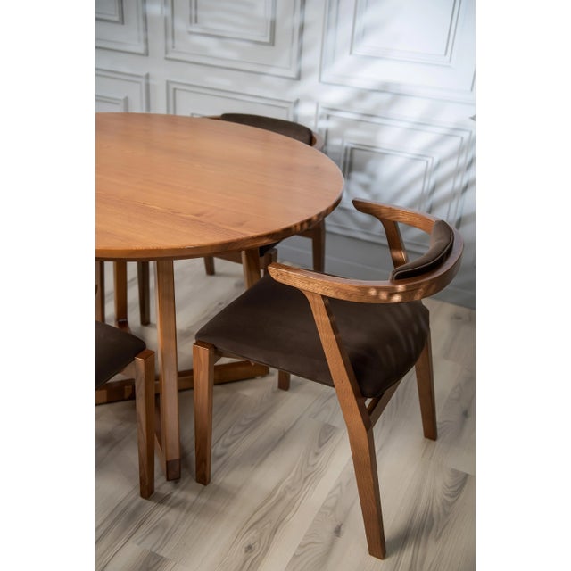 Ellis Dark Brown Dining Table Chairish