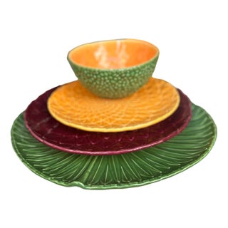 Dinner Plates by Bordallo Pinheiro, Set of 4 For Sale
