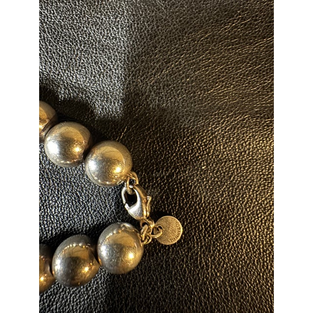 1980s Vintage Tiffany Staring Silver Beaded Bracelet For Sale - Image 5 of 6