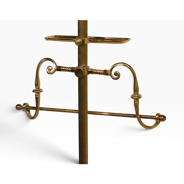 Mid 20th Century Stylish Hollywood Regency Brass Costumer Valet Stand by Glo-Mar For Sale - Image 4 of 13