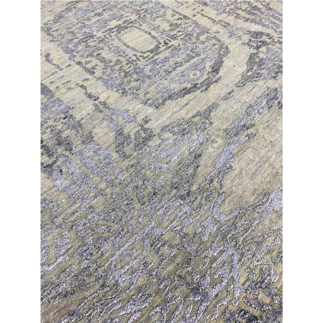 1990s Handwoven Modern Abstract Area Rug 8x10 For Sale - Image 11 of 11