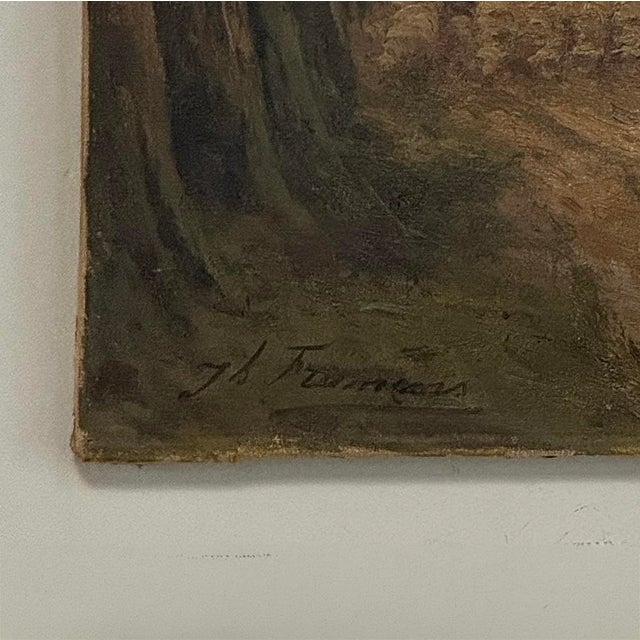 Late 19th Century Pastoral Oil Painting Signed j.b. François For Sale - Image 11 of 15