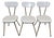 Chrome and White Formica Kitchen Chairs, 1960s, Set of 3 For Sale