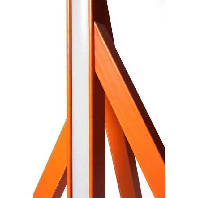 Steccolino Table Lamp in Aluminum and Vegetable Tanned Leather by Oscar Maschera For Sale - Image 6 of 10