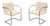 Ludwig Mies Van Der Rohe Brno Tubular Chairs in Cream Fabric by Gordon - A Pair For Sale