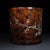 Chinese Vintage Chinese Huali Rosewood Brush Pot | Mother-of-Pearl Inlaid Bird & Flower Motif For Sale - Image 3 of 10