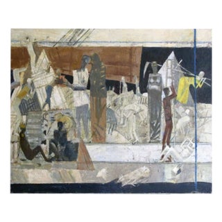 Victor Karnauh, Game, Oil on Canvas, 1990s For Sale