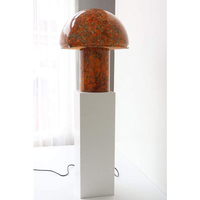 A striking 1970s vintage mushroom table lamp designed by peill & putzler and crafted in germany. This sculptural mid-...