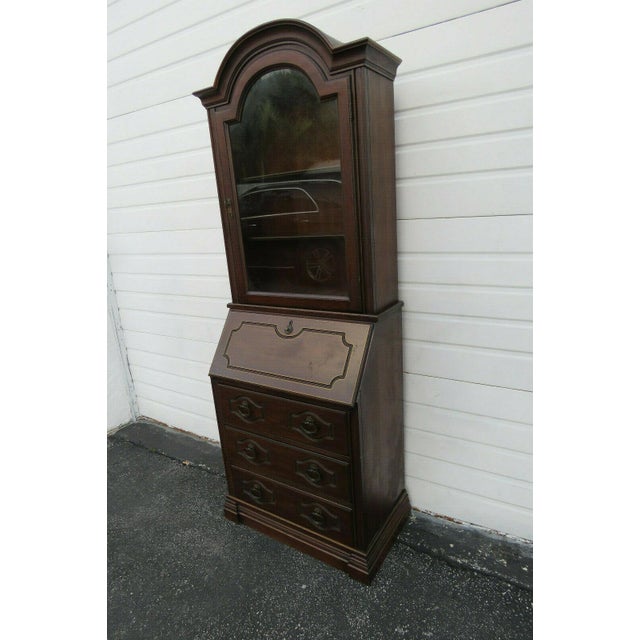 Hollywood Regency Tall Narrow Secretary Desk Cupboard Chairish