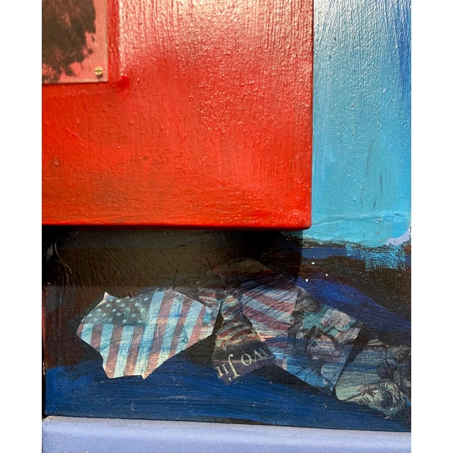 Glass John M Mitchell, Large Painting Photo Collage Martin Luther King African American Civil Rights, 1996 For Sale - Image 7 of 18