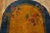 1920s Orange Floral Modern Antique Chinese Art Deco Carpet Oval Small Rug For Sale - Image 4 of 14