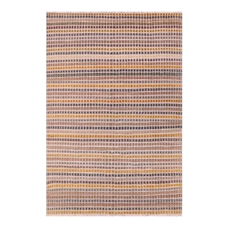 Boho Chic Gray/Blue High Low Wool Rug - 7'9'' X 10'6'' For Sale